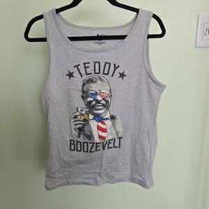Gray Teddy Boozevelt Tank Top